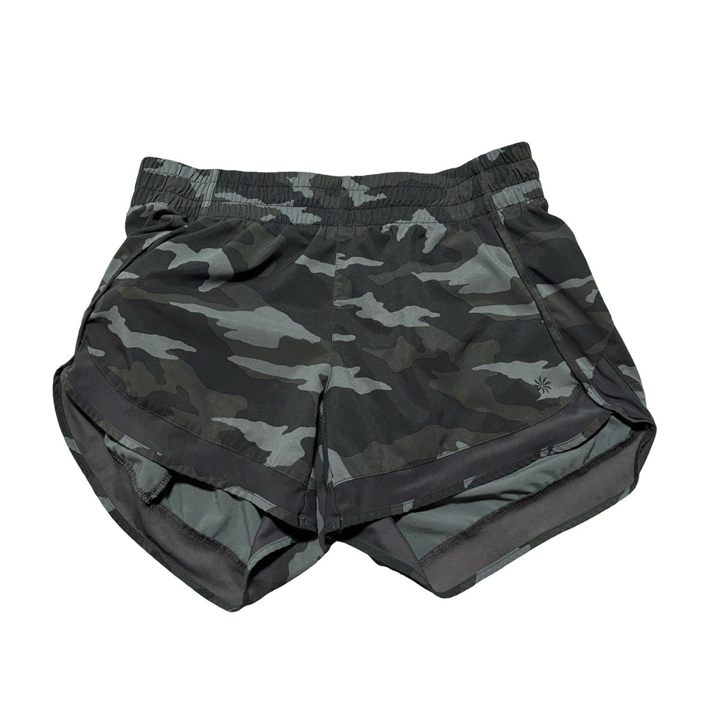 Athleta Women's Mesh Racer Run Shorts Camo Size XS 27 x 4
